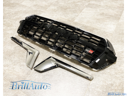 Решетка радиатора Land Cruiser 200 2015-2021 в стиле 300 GR Sport ЧЕРНАЯ