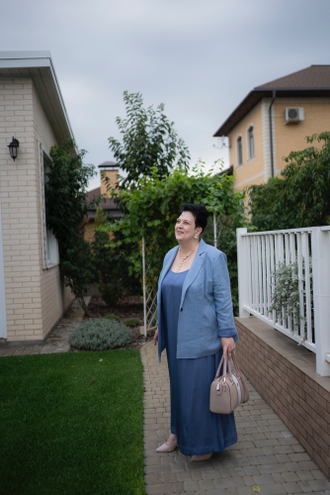 Платье-комбинация «Хочу на Мальдивы», синий — 100% хлопок