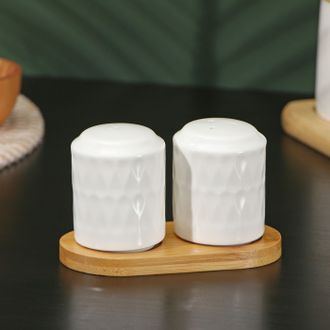 Набор керамический для специй на деревянной подставке BellaTenero «Герда»