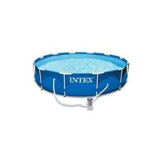 Каркасный бассейн INTEX круглый Metal Frame 366х76 см (фильтр)