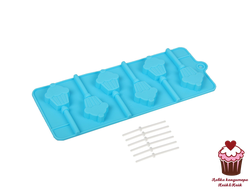 Форма для леденцов силиконовая "Кекс"