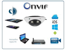 CCTV Scan. Купольная WiFi/LAN телекамера, FullHD 2MP (CamHi)