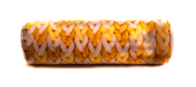 Декоративная подушка антистресс валик "Вязаный оранжевый"