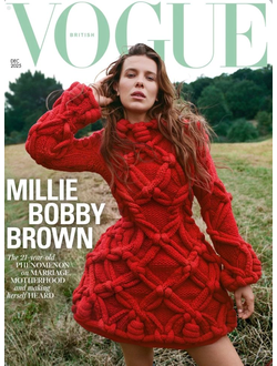 Vogue British December 2025 Millie Bobby Brown Cover, Иностранные журналы в Москве, Intpressshop
