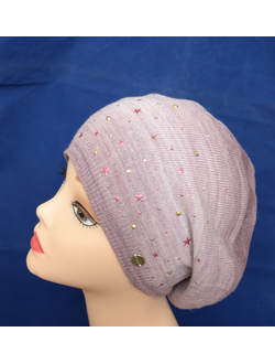 Берет из ангоры и кашемира Италия Vizio 4950 розовый