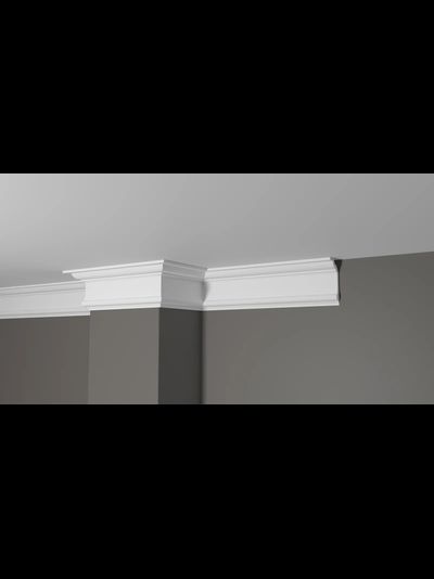 Потолочный плинтус с гладким профилем из дюрополимера Decor Dizayn (Декор Дизайн)-DD502 (80*40*2000)