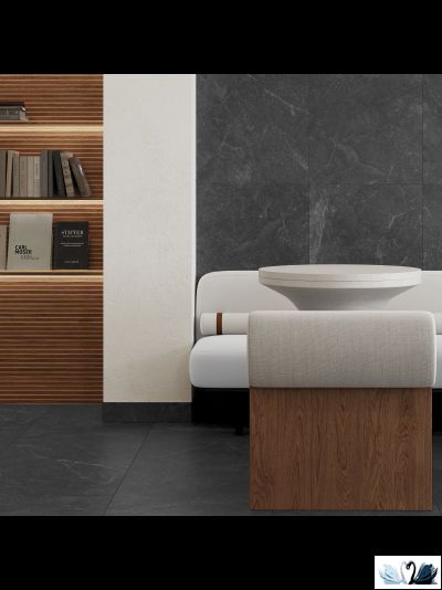 Керамогранит Ocean Ceramic Rocky black pro графитовый 80 x 80 см матовый