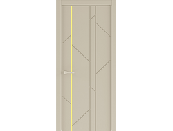 Межкомнатная дверь Экза 6м с молдингом золото