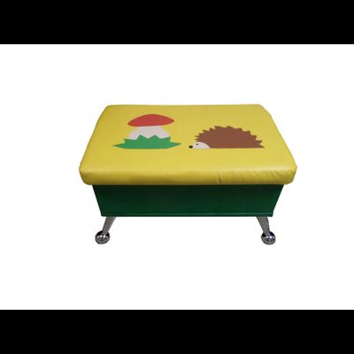 Пуфик на хромированных ножках