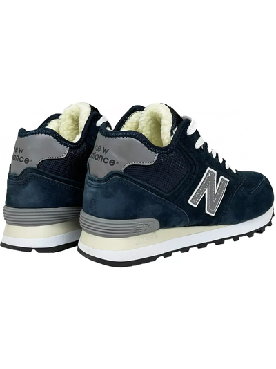New Balance 574 High Blue Reflective с мехом мужские