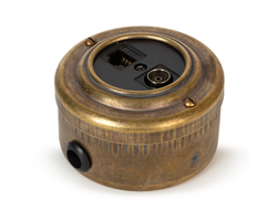Ретро розетка металлическая ТВ+Интернет бронза/черный (Vintage-brass)