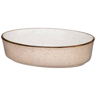 БЛЮДО ДЛЯ ЗАПЕКАНИЯ В ПЛЕТЕНОЙ КОРЗИНЕ "ПРИРОДА" 33*25*9 СМ 3000 МЛ БЕЖЕВОЕ