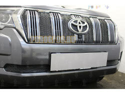 Защита радиатора Toyota Land Cruiser Prado 150 2017- black низ PREMIUM