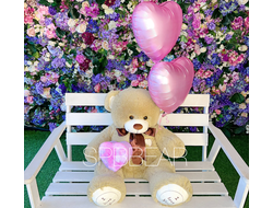 Подарочный набор №4 - Плюшевый мишка 110 см, Шары сердца 2, Киндер бокс средний