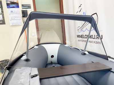 Тент носовой прозрачный Аква 3200 НДНД вид из лодки