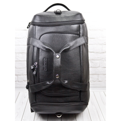 Кожаная дорожная сумка / рюкзак Napoli black 
(арт. 4034-01)