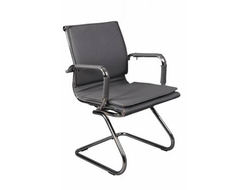 Кресло Бюрократ CH-993-Low-V серый искусственная кожа низк.спин. полозья металл хром