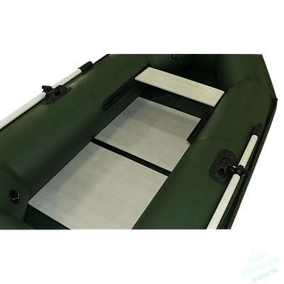 Лодка ПВХ Polar Bird Чирок Гребная PB-240Т Teal со стеклокомпозитной сланью и банкой Серая