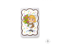 Девочка с букетом (130 гр)