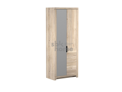 Подростковая ЮТА - Шкаф 2-х дверный с комбинированными дверями/глухая правая дверь
