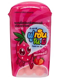 Lotte Жев.резинка драже Fusen Клубника 15гр (10)