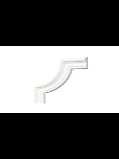 Угловой элемент DECOR-DIZAYN C1-DD400 к молдингу DD400, из дюрополимера, под покраску, 4шт