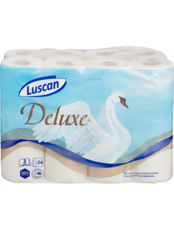 Бумага туалетная Luscan Deluxe 3сл бел цел 19,38м 155л 24рул/уп