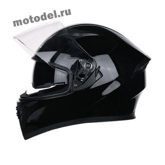 Мотошлем JK SX09 интеграл (шлем) с очками, черный