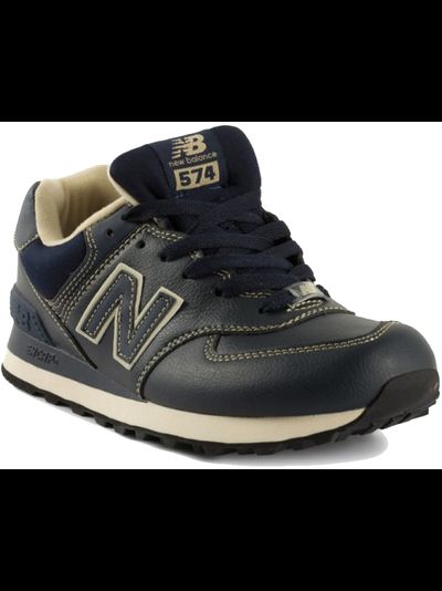 New Balance 574 Black Blue Leather