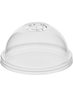 Крышка для стакана (d-90 мм) КУПОЛЬНАЯ с отверстием прозрачная ВЗЛП *50