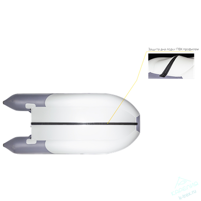 Лодка ПВХ Мастер Лодок Ривьера Компакт 3200СК "Комби" Св.Серый / Графит
