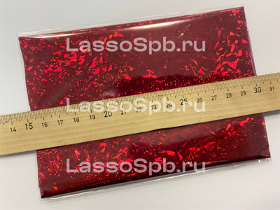 Трансферная поталь Красная Голографик Джангл 15 см х 1 м