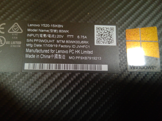 LENOVO LEGION Y520-15IKBN 80WK00J6RK ( 15.6 FHD IPS i7-7700HQ GTX1050(4Gb) 8Gb 1Tb  + 128SSD )