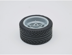 Tires and Hubs/ AN Cada56Ax4 КОМПЛЕКТ 4 шт покрышки CaDa Wheel 56 x 28 ZR Street с диском 43х26 мм в сборе  (АНАЛОГ) Light Bluish Gray  / AN SET, n/a (9969-1) / 8 шт.