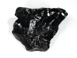 Морион (черный хрусталь), дымчатый кварц, необработанный образец "дикий", Россия, Урал (53*44*34 мм, 66 г) №26140