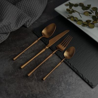 Нож столовый 22,9 см матовая медь