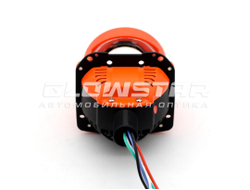 Билед модули M01, 2.5 дюйма, 12v, 5500К, с подсветкой красного цвета Devil Eyes, гаечное крепление (комплект, 2шт)