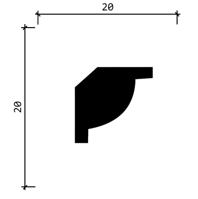 Карниз DD38 - 20*20*2000мм