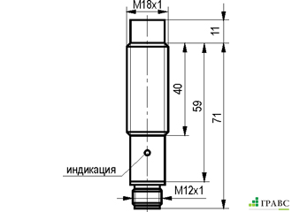 Индуктивный преобразователь перемещения ISAN EC41A-31P-8-PS4