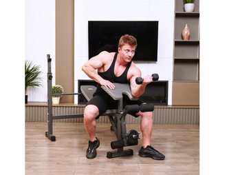 Скамья со стойками под штангу DFC D705