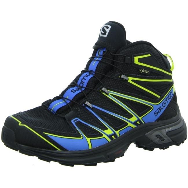 Ботинки SALOMON X-CHASE MID GTX Bk/Bl/Gecko 391832