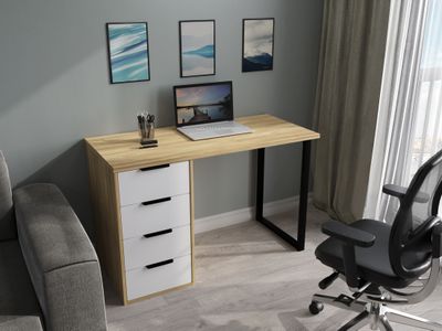 Стол С-400 блэквуд ячменный/меренга