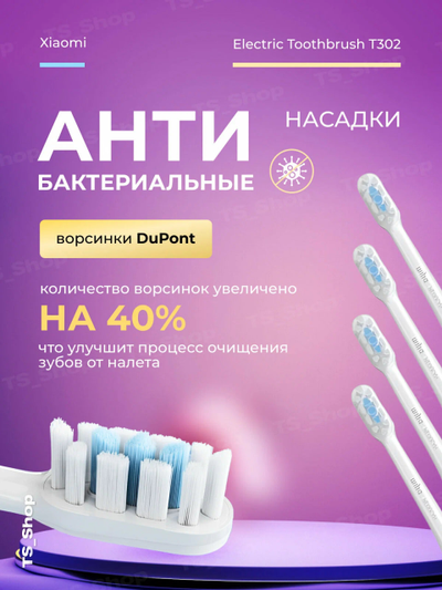 Электрическая зубная щетка Xiaomi Mijia Sonic Electric Toothbrush T302 MES608 Silver