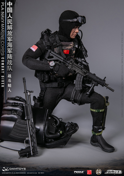 Китайский боевой пловец - КОЛЛЕКЦИОННАЯ ФИГУРКА 1/6 PLA Navy Marine Corps Combat Diver (78073) - DAMTOYS