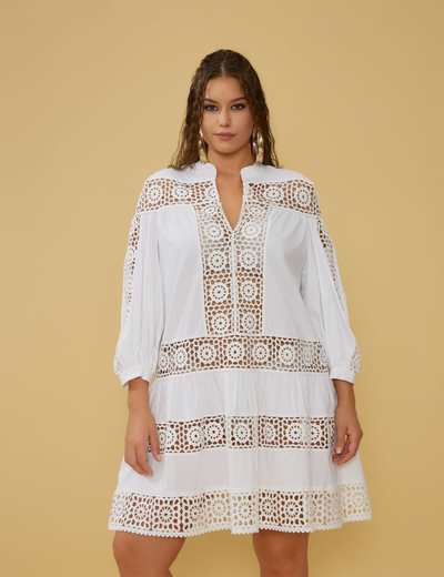 Шикарное пляжное платье с шитьем