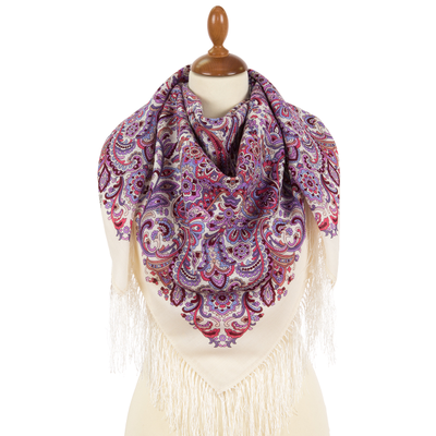 Павловопосадский платок Зимние грёзы  2172-3