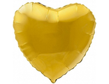 Шар (18&#039;&#039;/46 см) Сердце, Золото, 1 шт.