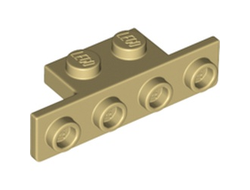 Bracket 1 x 2 - 1 x 4 with Rounded Corners at the Bottom, Tan (28802 6318084)