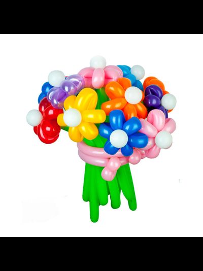 Букет Разноцветные ромашки 15 шт.