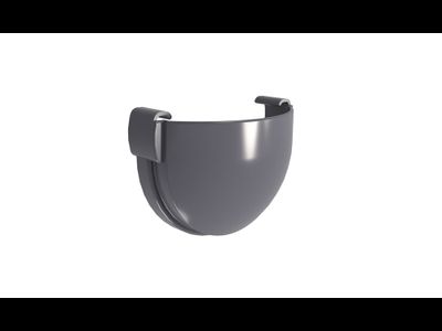 Заглушка желоба Дизайн 135 ПВХ Grand Line ГРАФИТ